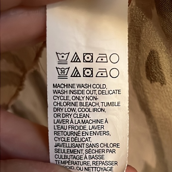 Lucky beautiful natural printed sheer long sleeve blouse - Picture 4 of 6